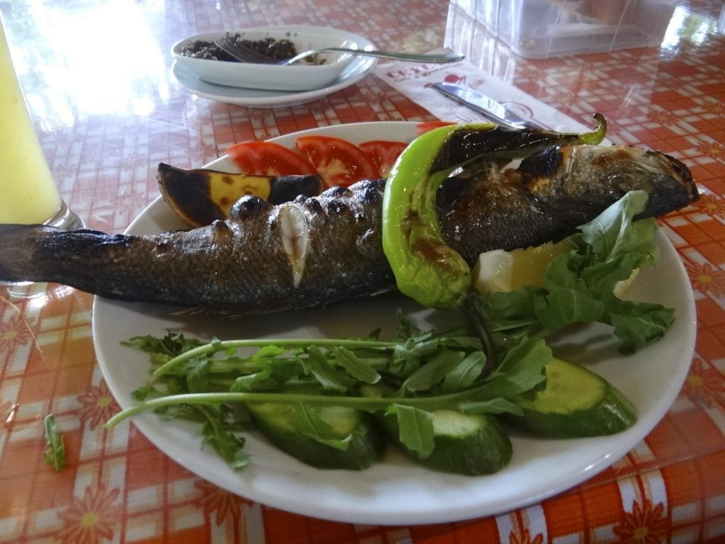 Grilled fish in Cirali Turkey