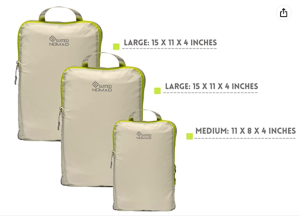 SUITEDNOMAD Compression Packing Cubes Set,Ultralight Travel Organizer Bags review
