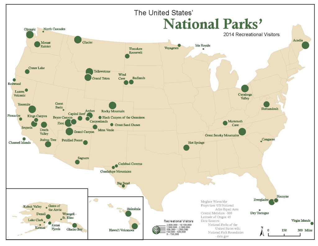 National Parks across the USA that are included in your National Parks Pass.